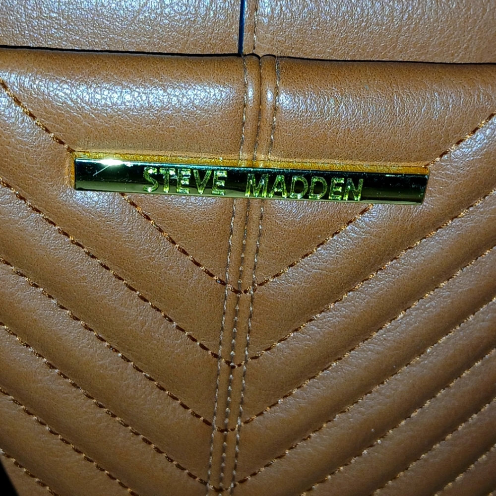 Steve Madden Tan Quilted Leather Handbag